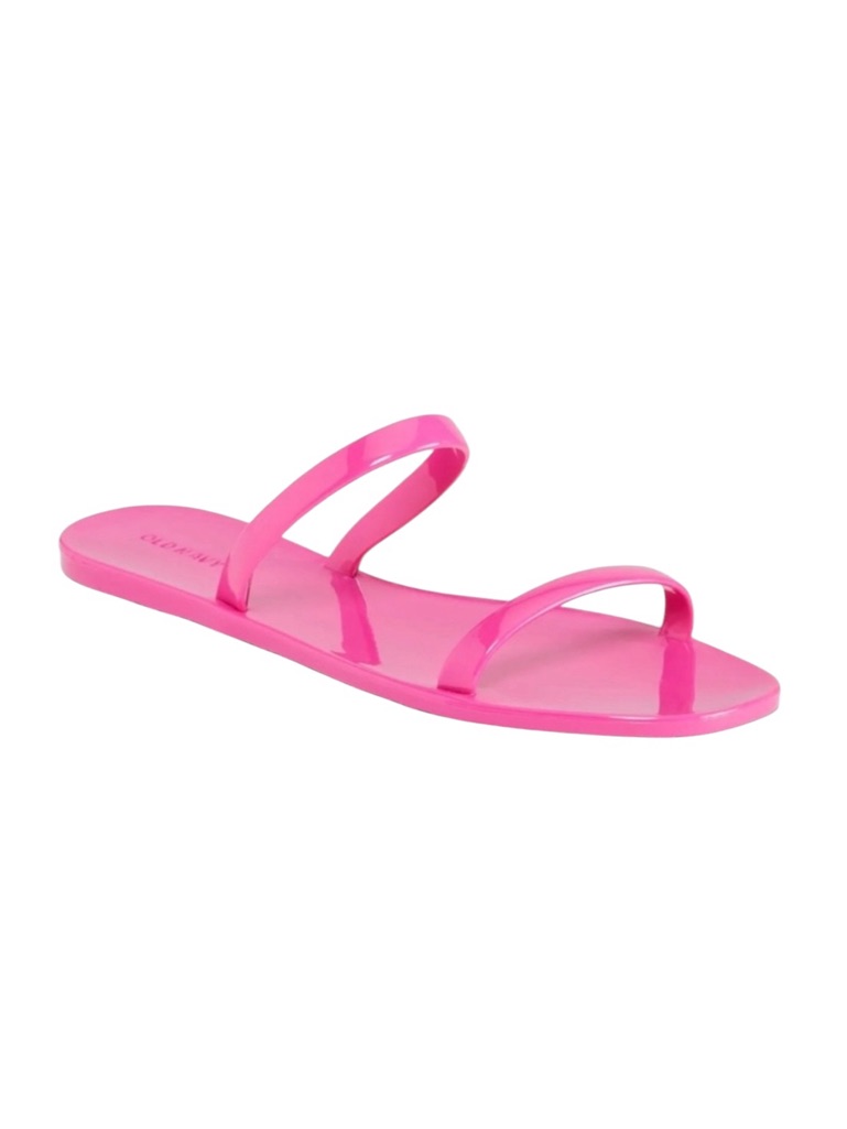 Old Navy Pink Shine Jelly Slide Sandal Nwt
